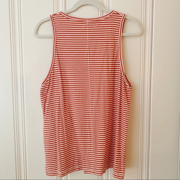 Madewell Red Stripe Cotton Tank Top - Picture 2 of 4